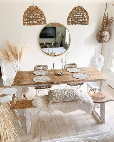 Boho Dining Room, House Interior Decor Ideas, Interior Kitchen, Cozy Room Decor, Bedroom Boho, Boho Interior, Decor Home Living Room, House Interior Decor, Boho Living Room