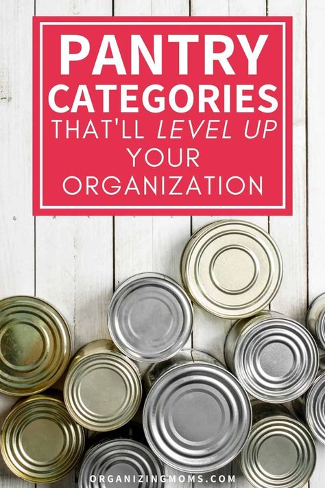 How to use pantry categories to organize your food storage space. A simple pantry organization idea that makes a huge difference! Organize your kitchen pantry and pantry staples with these organizing tips that will make life easy. #pantry #organizing Kitchen Categories Organization, Pantry Organization Sections, Food Storage Room Organization, How To Organize Kitchen Pantry, Pantry Organization Categories, Pantry Categories, How To Organize Pantry Shelves, Pantry Shelf Ideas, Simple Pantry Organization