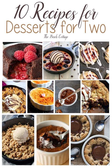 Skillet Cookie For Two, Desserts For Two, Ramekin Dessert, Anniversary Dessert, Personal Desserts, Valentines Desserts, Skillet Desserts, Romantic Desserts, Valentine Couple