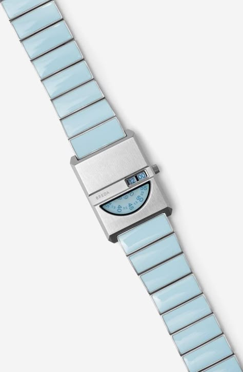 BREDA Pulse Tandem Stainless Steel Bracelet Watch, 26mm | Nordstrom Retro Watches, Watch Photo, Metal Bracelet, Watches Unique, Jewelry Lookbook, Watch Movement, Metal Bracelets, Tandem, Jewelry Inspo