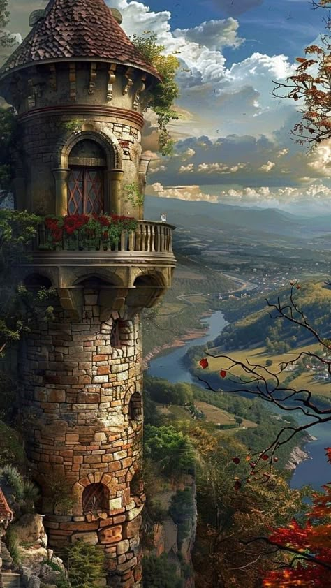 Haunted House Pictures, Castle Painting, Legends And Myths, My Fantasy World, Art Painting Gallery, Fantasy Castle, Fantasy Setting, Fantasy Places, Fantasy Art Landscapes