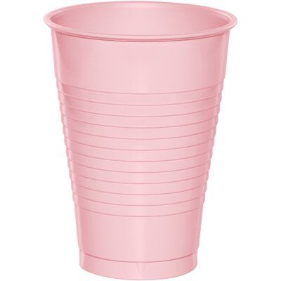 Pink Party Supplies, Glass Drink, Table Place Settings, Plastic Dinnerware, Drink Ware, Pink Cups, Serving Drinks, Disposable Cups, Tableware Collection