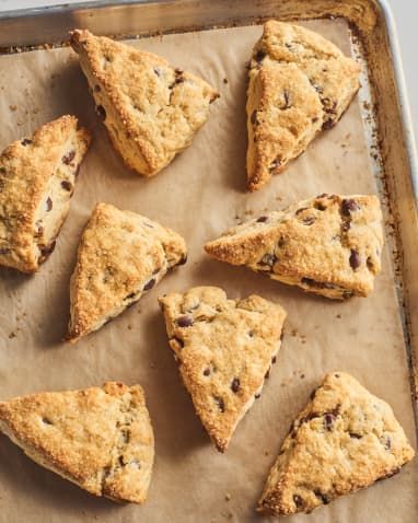 Easy Chocolate Chip Scones Recipe | Kitchn Chocolate Chip Scones, Waffle Cookies, Paul Hollywood, Scones Recipe, Hot Cocoa Mixes, Food History, Pastry Blender, Scone Recipe, Pancakes And Waffles