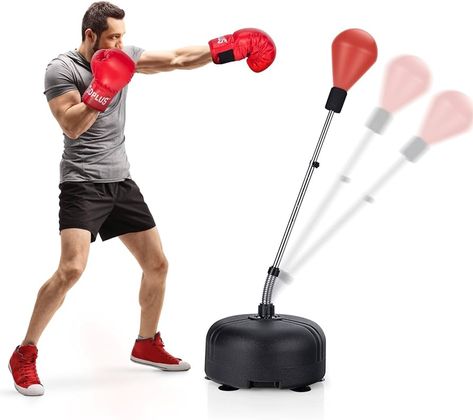 Goplus Punching Bag with Stand for Adults Kids, Freestanding Reflex Speed Bags with 55’’-62.5’’ Adjustable Height, Boxing Equipment with Gloves for Home Gym Workout MMA Training, Fitness (Red+Black), Heavy Bags - Amazon Canada Kids Indoor Gym, Gym Playground, Freestanding Punching Bag, Wall Ladder, Swedish Wall, Boxing Punching Bag, Boxing Punches, Indoor Gym, Martial Arts Boxing