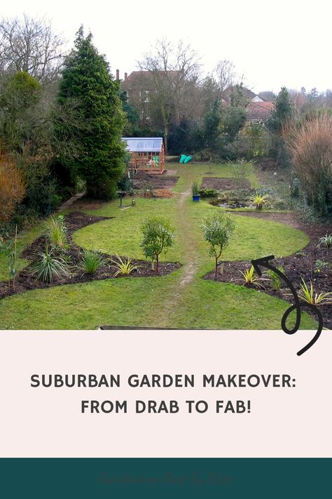 Suburban garden makeover with a greenhouse and neatly arranged pathways. Suburban Backyard, Suburban Garden, Thuja Plicata, Garden Transformation, Plant Notes, Urban Backyard, What Once Was, Soil Texture, Cozy Nooks