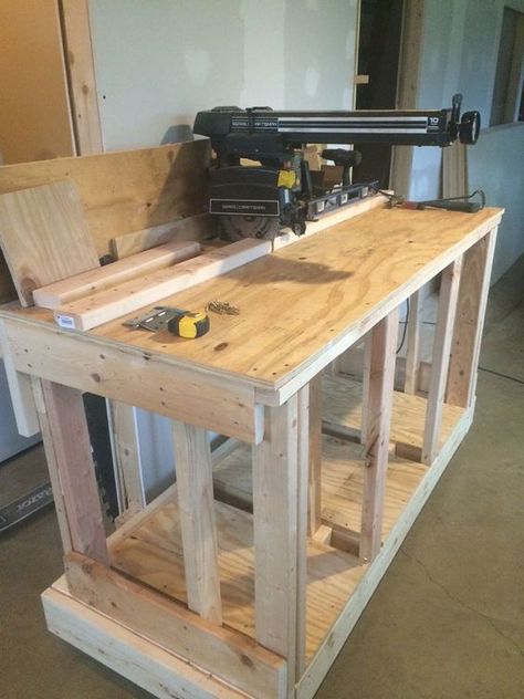 Radial Arm Saw Table, Saw Blade Storage, Wood Restoration, Mitre Saw Station, Saw Table, Dining Room Storage Ideas, Woodworking Saws, Radial Arm Saw, Basement Garage