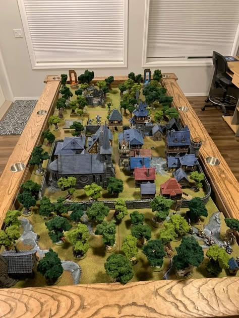 Diy Terrain Miniatures, Wargaming Terrain Diy, Dnd Model Scenery, Dnd Miniatures Terrain, D&d Terrain, Dnd Diorama, Dnd Terrain Diy, Wargame Table, Dungeons And Dragons Diy