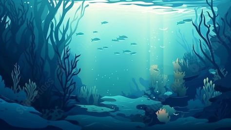 Under Water Background, Water Advertising, Under The Sea Background, Underwater Cartoon, Fish Cartoon, Underwater Background, Fish Background, Underwater Plants, Advertising Background