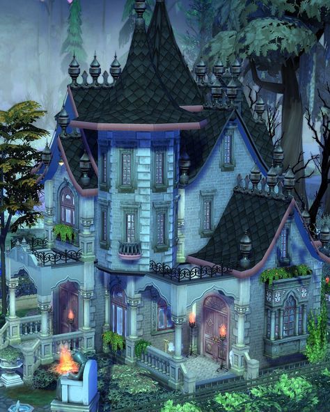 Sul sul simmers- here’s my first #sims4house built with the EP #lifeanddeath and the #basegame : it’s a #funeralhome in the world of #ravenwood It’s my entry to #grundrisschallenge46 hosted by @simfansde and it’s available on the gallery: ID Ibag2 - 20x30 lot in Mourningvale. #nocc #simstagram #sims4 #simtimes_de #sccregram #the_sims_collective @thesims @simscreatorscommunity @the_sims_collective @thesimsblog_everyday Sims 4 Ravenwood House, Sims4 Builds, Sims Builds, The Gallery, Sims 4, Building, The World