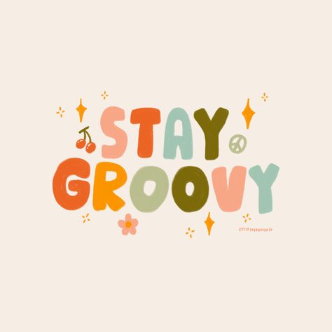 groovy vibes, 70s vibes, lettering , fun, bright, illustrations, cute Groovy Sayings, Fitness Moodboard, Groovy Illustration, Groovy Lettering, Door Collage, Groovy Aesthetic, Groovy Party, Aesthetic Motivation, Groovy Birthday