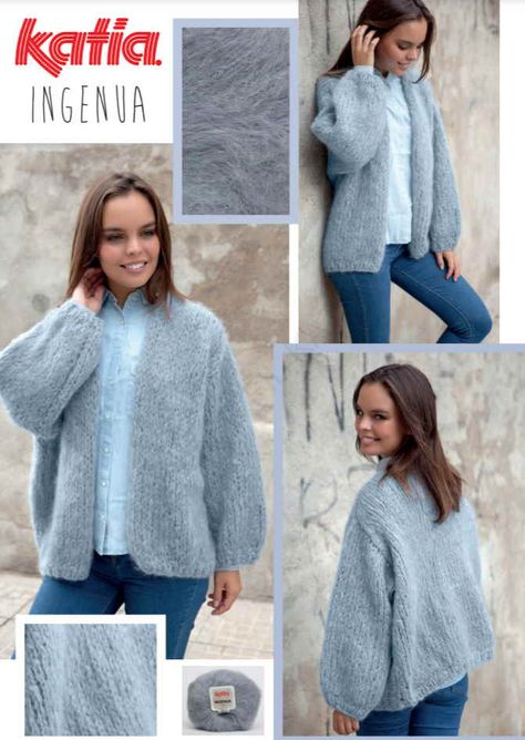 Cardigan Knitting Patterns Free, Knit Sweater Pattern Free, Chunky Knit Sweater Pattern Free, Sweater Pattern Free, Gilet Mohair, Cardigan Knitting Patterns, Pull Large, Chunky Knit Sweater Pattern, Knit Sweater Pattern