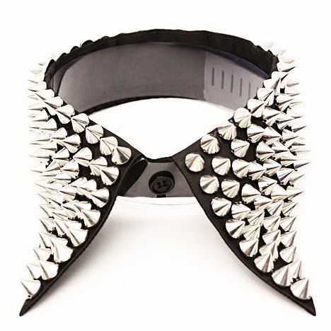 Festival accessories punk rock studded collar Spiked Collar, Collar Detachable, Estilo Punk, Punk Goth, Dark Fashion, Pastel Goth, Mode Inspiration, Goth Fashion, Punk Fashion