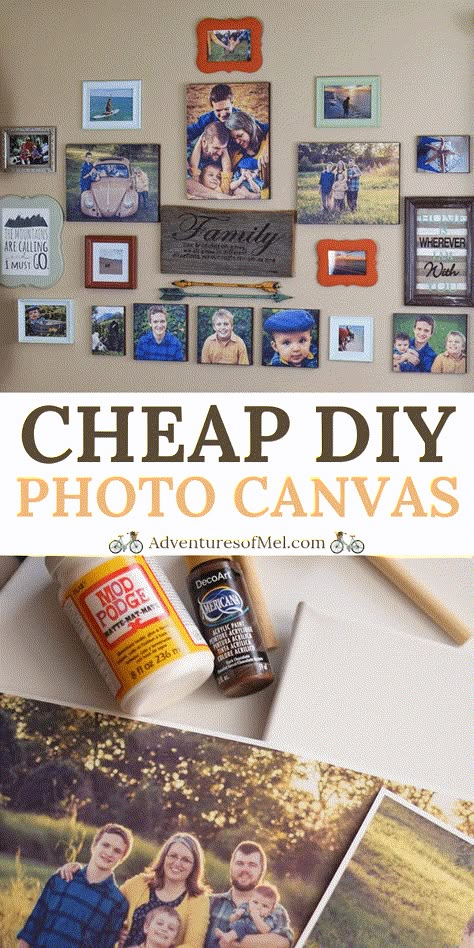 How To Transfer Photo To Canvas, Diy Photo Decor Ideas, Picture Projects, Paper On Canvas Mod Podge, How To Transfer Pictures To Canvas Diy, Diy Photo Crafts, Diy Crafts Pictures, Diy Canvas Photo Mod Podge, Canvas Picture Collage Diy