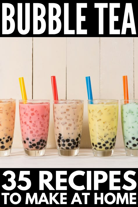 Bubble Tea Recipes, Make Bubble Tea At Home, Make Bubble Tea, Bubble Tea At Home, Boba Tea Recipe, Bubble Tea Flavors, Boba Recipe, How To Make Bubbles, Bubble Tea Recipe