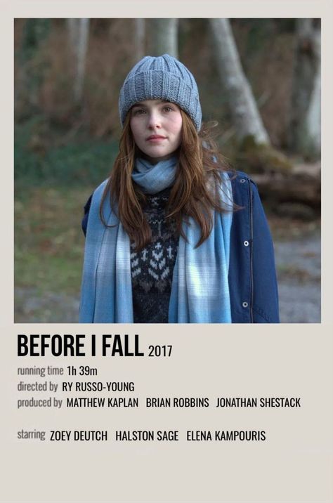 Before I Fall Movie, Fall Movie Poster, Movies Minimalist, The Fall Movie, Polaroid Movie Poster, Fall Movie, Before I Fall, Movie Collage, Movies To Watch Teenagers