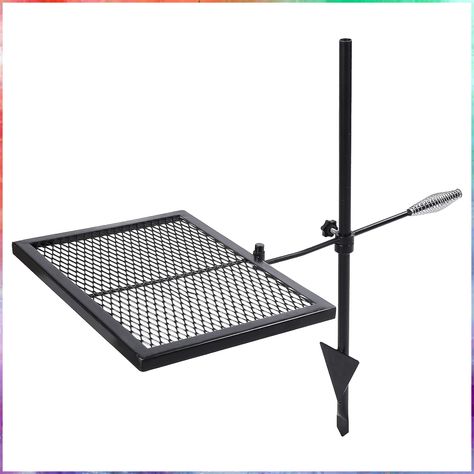 Lineslife Swivel Campfire Grill, Adjustable Heavy Duty Steel Open Fire Cooking Grill Grate with Carrying Bag for Outdoor Camp Open Fire Grill, Fire Pit Grill Grate, Campfire Grill, Cooking Grill, Fire Pit Cooking, Open Fire Cooking, Fire Grill, Grill Rack, Camping Grill