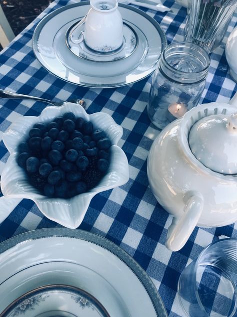 Blue Aesthetic Birthday Party, Blue Tea Party Aesthetic, Blue Tea Aesthetic, Blue Picnic Aesthetic, Madeline Hatter Aesthetic, Party Reference, Hatter Aesthetic, Kids Tea Party Birthday, Tea Party Blue