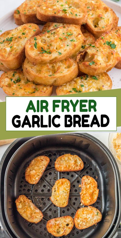 Skip the oven and save time with our foolproof Air Fryer Garlic Bread recipe. Perfectly crispy and flavorful every time. This game changer recipe will forever change how you make this popular side dish.  #airfryer #airfryerrecipes #garlicbread #garlictoast Homemade Garlic Bread Air Fryer, Air Fryer Garlic Bread, Air Fryer Garlic, The Best Air Fryer, Homemade Garlic Bread, Popular Side Dishes, Best Air Fryer, Garlic Bread Recipe, Air Fry Recipes