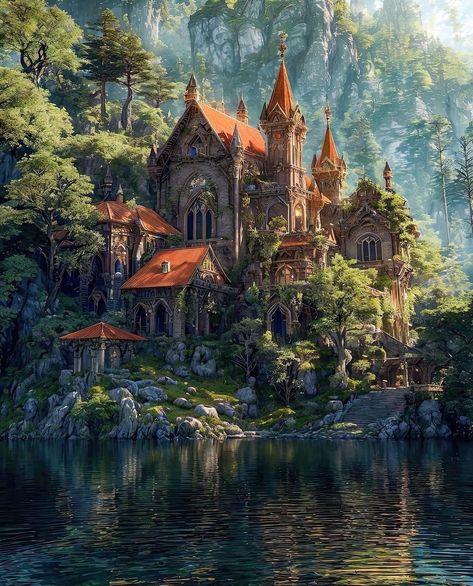 #josephaesthetic #darkfantasy #nostalgia #midjourney #lordoftherings #... | ELDEN RING | TikTok Vintage House Plans, Location Inspiration, Fiction Idea, My Fantasy World, Terraria, Elden Ring, Fantasy House, Fantasy City, Fantasy Castle