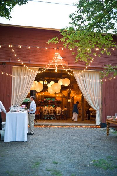 door Garage Party Decorations, Garage Party, Barn Parties, Barn Reception, Hudson Valley Wedding, A Night To Remember, Rustic Barn, Garage Decor, Farm Wedding