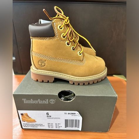 Toddler Timberland Premium 6-Inch Waterproof Boot/Wheat Nubuck size 6 Timberland Leather Boots, Toddler Timberlands, Timberland Boots Black, Timberland Waterproof Boots, Timberland Classic, Timberland Waterproof, Shoes Boots Timberland, Timberland Kids, Timberland Premium