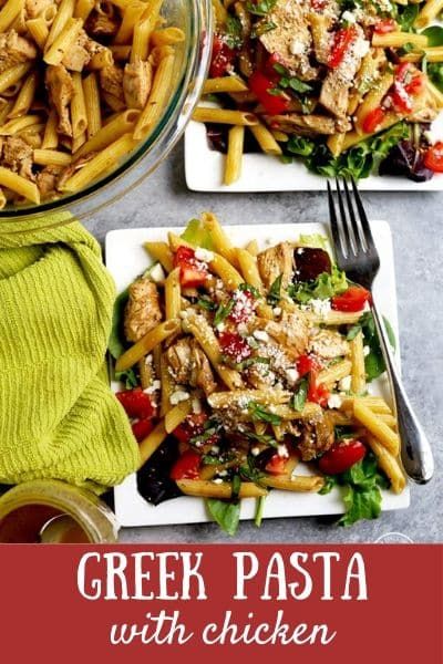 Recipes Using Tzatziki, Tzatziki Chicken, Greek Chicken Pasta, Hearty Chili Recipe, Greek Grilled Chicken, Hearty Salad Recipes, Chicken Penne, Greek Pasta, Chicken Pasta Salad