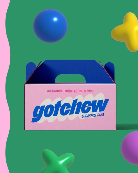 Enjoyed creating this custom logotype and packaging design for Gotchew which is a high-quality, sugar-free bubble gum that's 🌿 all-natural AND good for your teeth! 🦄 #dbgotchew Passion projects are mainly for having fun! No weird design demands, the client is you and you set the brief ❤️ COMMENT: Let me know what you think below. Do you think you would pick this off the shelf? How can we improve this? #brandidentitydesign Brief by @designerbriefs #designerbriefs #branding #visualident... Maximalist Packaging, Gum Design, Weird Design, Design Packaging, Passion Project, The Client, Brand Identity Design, Having Fun, Bubble Gum