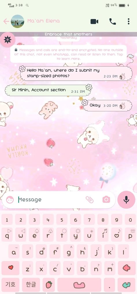 A cute theme for WhatsApp Delta app. Pink Whatsapp Wallpaper, Cute Icons App, Cute Phone Ideas, Cute Whatsapp Wallpaper, Icons Cute Soft, Cute Apps, Pink Whatsapp, Cute Kawaii Stuff, App Themes