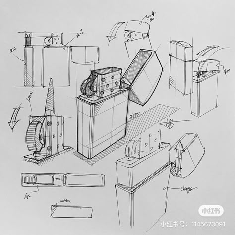 Design Sketches Product, Industrial Sketch Products, Lighter Sketch Design, Industrial Design Drawing Product Sketch, Concept Sketches Product, Product Technical Drawing, Mechanical Drafting Drawing, Engineering Drawing Design, Product Sketches Industrial