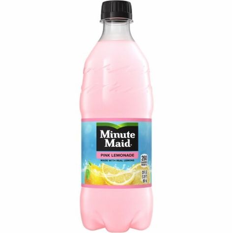 Pink Lemonade Bottle, Minute Made Lemonade, Minute Maid Pink Lemonade, Minute Maid Lemonade, Lemonade Bottle, Snack Aesthetic, Vanity Inspo, Pink Snacks, Snack Cart