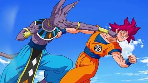 Goku vs Bills Goku Vs Beerus, Goku Super Saiyan God, Lord Beerus, Cat Attack, Super Saiyan God, Goku Vs, Goku Super, Bad Cats, Dragon Balls