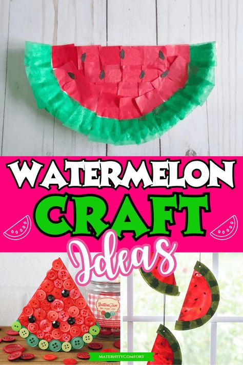 Watermelon Theme Preschool Activities, Summer Treats Crafts For Toddlers, Fourth Of July Preschool Theme, Summer Theme Lesson Plans For Preschool, Summer Preschool Activities Lesson Plans, Summer Art Activities For Preschool, Watermelon Art Preschool, Watermelon Crafts For Toddlers, Watermelon Craft Preschool