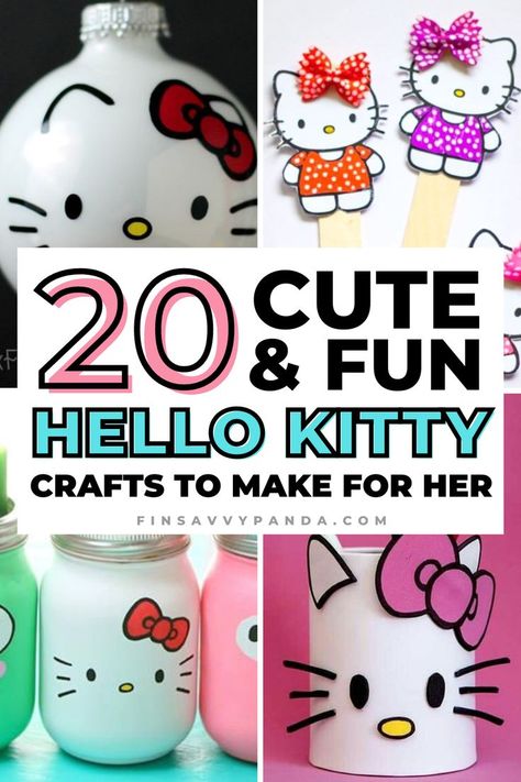 Hello Kitty Projects, Hello Kitty Pillow Diy, Hello Kitty Birthday Diy Ideas, Diy Hello Kitty Birthday Party Ideas Crafts, Diy Hello Kitty Bracelet, Hello Kitty Birthday Decorations Diy, Hello Kitty Birthday Party Theme, Hello Kitty Homemade Gift, Hello Kitty Party Games Activities