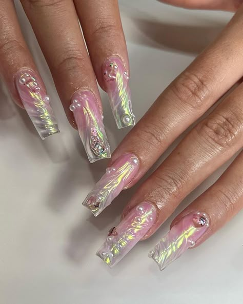 Mermaid Nails Acrylic, Mermaid Summer, Henna Nails, Glitter Gel Nails, Dope Nail Designs, Mermaid Nails, Nails Square, Classic Nails, Short Square Acrylic Nails