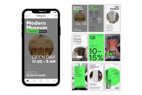 Art Museum Event Instagram Story Templates, Social ft. art & event - Envato Elements Museum Social Media, Mobile Museum, Blog Video, Template Site, Story Templates, Music Design, Art Event, Envato Elements, Design Museum