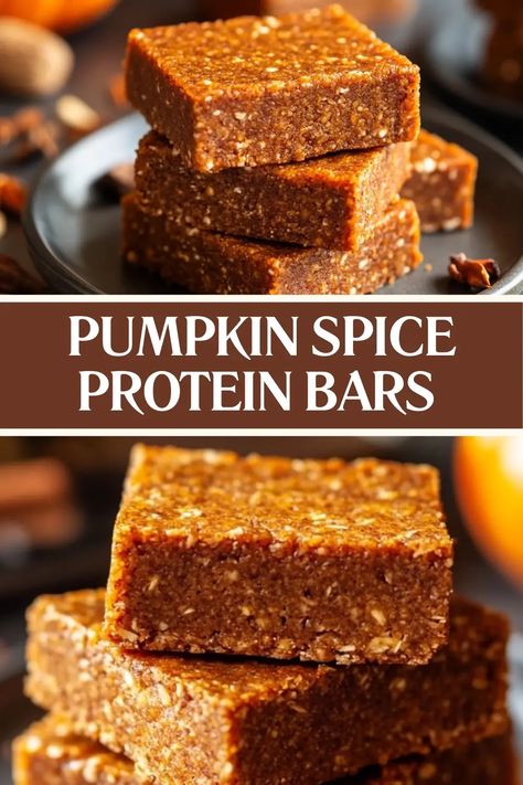 Love pumpkin spice? These Pumpkin Spice Protein Bars are the perfect fall snack! They’re packed with protein, gluten-free, and no-bake! Made with almond flour, pumpkin puree, and a touch of maple syrup, these bars are quick to make and taste incredible. Whether you’re meal prepping or just looking for a healthy, grab-and-go treat, these bars are for you! Try this easy recipe today and share your creation! 🎃 #PumpkinSpice #ProteinBars #HealthySnacks #NoBake #FallRecipes Gluten Free Protein Bars Recipe, Oat Bars Healthy, Pumpkin Protein Bars, Almond Flour Pumpkin, No Bake Protein Bars, Gluten Free Protein Bars, Pumpkin Pie Protein, Pumpkin Snack, Healthy Protein Bars