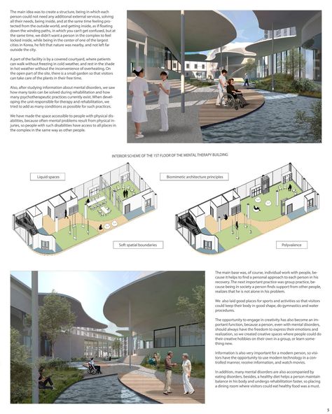 Therapy Center Architecture, Health Clinic Design, Therapy Centre Architecture, Health Center Design, Mental Health Architecture, Health Centre Plan, Health Care Center Design, Healthcare Architecture Concept, Healing Landscape