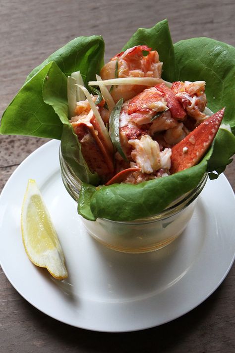 Lobster Cocktail....I LOVE LOBSTER! I could eat it everyday!!!~tvs Lobster Cocktail, Lobster Appetizers, Saveur Recipes, Lobster Risotto, Lobster Dishes, Lemon Salad, Lobster Salad, Preserved Lemon, Fresh Lobster