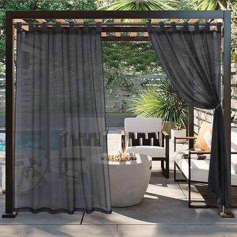 Sun Curtains, Porch Gazebo, Outdoor Curtains For Patio, Coffee Wall Decor, Patio Curtains, Fabric Blinds, Bathroom Design Inspiration, Covered Pergola, Outdoor Curtains