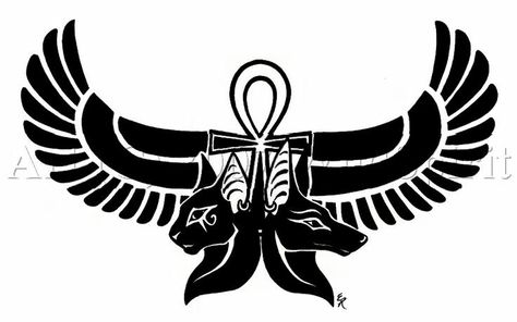 egyptian life cat dog wings tattoo design Bast Tattoo, Bastet Tattoo, Egyptian Cat Tattoos, Ankh Tattoo, Anubis Tattoo, Petit Tattoo, History Tattoos, Egypt Tattoo, New Tattoo Designs