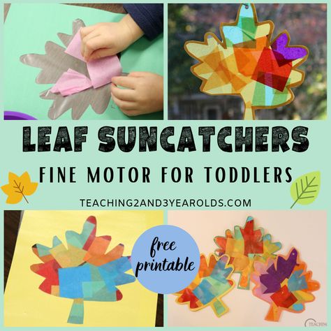 Toddlers love making this fall leaf sun catcher, and it\'s a great way to strengthen fine motor skills. They add so much color to the window, too! #fall #autumn #art #toddler #preschool Leaf Suncatchers, Leaf Suncatcher, November Crafts, To The Window, Time Planner, Fall Preschool, Toddler Fall, Leaf Crafts, Autumn Crafts