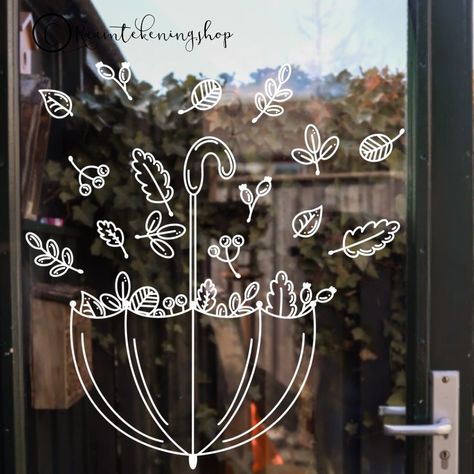 Fall Window Marker Art, November Window Art, Fall Window Chalk Art, Autumn Window Drawing, November Window Display, Thanksgiving Window Art, Thanksgiving Window Display, Autumn Window Art, Autumn Window Painting