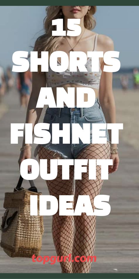 15 Sizzling Shorts and Fishnet Outfit Ideas to Rock Your Look Jean Shorts Rave Outfit, 90s Fishnet Outfit, Jean Shorts Fishnet Outfit, White Fishnet Tights Outfit, Sheer Shorts Outfit, Emo Fishnet Outfit, Styling Fishnets, Fishnets And Shorts Outfits, Stockings Outfit Summer