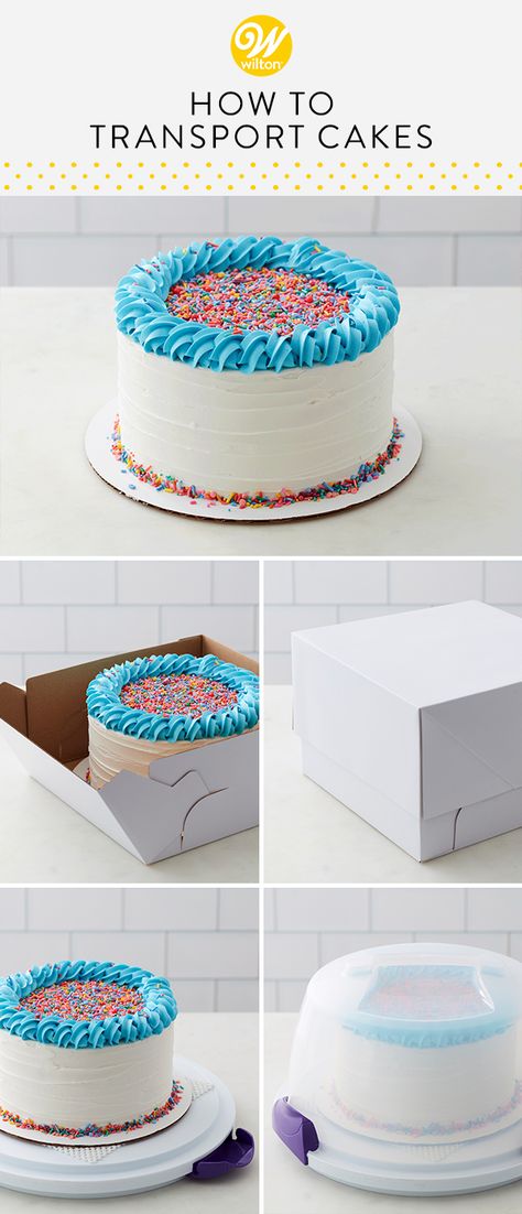 How To Pack A Cake For Travel, Transport Cake, Cake Stacking, Cake Transport, Using Fondant, Fairy Cupcakes, Bakery Business Cards, Cupcake Decorating Ideas, Frosting Techniques