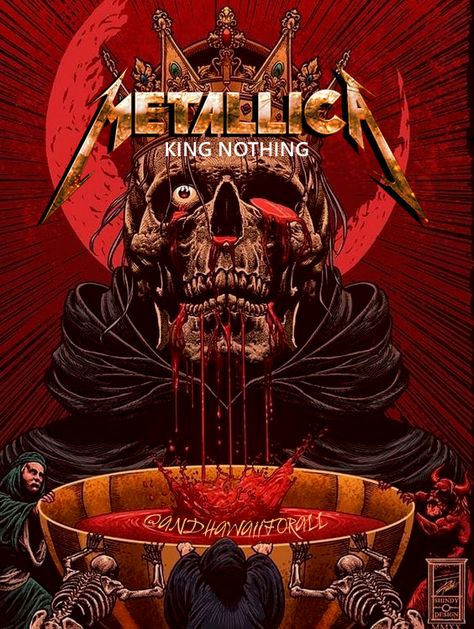 Metallica: King Nothing!!! King Nothing Metallica, Metallica Logo Design, King Nothing, Metallica Lyrics, Metallica Cover, Dan Mumford, Metallica Logo, Metallica Art, Harley Davidson Artwork