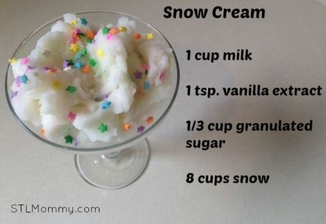 Easy Snow Cream Recipe, Snow Cream Recipe, Snow Ice Cream Recipe, Snowcream Recipe, Bubble Gum Ice Cream, January Preschool, Dark Chocolate Ice Cream, Easy Homemade Ice Cream, Snow Ice Cream