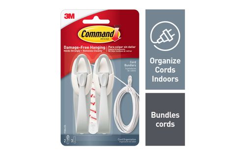 The Best Command Products - Broom Gripper, Sponge Caddy & More | Apartment Therapy Sponge Caddy, Cord Hider, Wrapped Sticks, Home Command Center, Clever Organizer, Command Hooks, Cord Storage, Electrical Cord, Cord Wrap