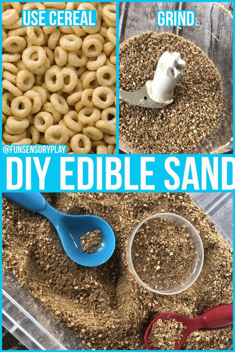 Infant Sensory Table Ideas, Messy Play With Food, Cornmeal Sensory Bin, Taste Safe Crafts, Sensory Table Ideas For One Year Olds, Sensory Play For 11 Month Old, How To Make Sensory Toys, Easy Diy Sensory Bin, Daycare Sensory Bins