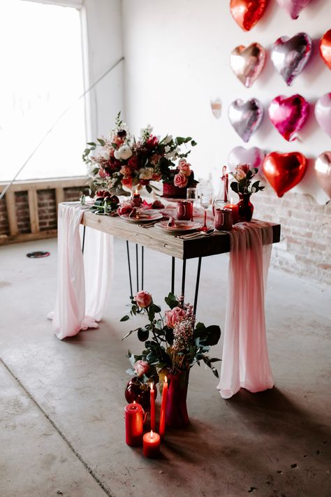 This Modern Valentine's Elopement Inspiration is for the Coolest of Couples | Junebug Weddings Valentine Trends 2023, Valentine Theme Wedding, Valentine Themed Wedding, Valentine’s Day Event Ideas, Moody Valentines Day Decor, Gold Valentines Day Decor, Valentines Elopement, Modern Valentines Decor, Valentines Wedding Theme