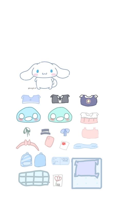 template for printing Cinnamoroll Dress, A Dress, Cut Out, Dress Up